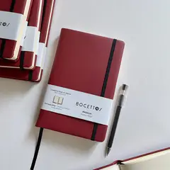 BOCETTOS - Bitácora Premium 80gr Rojo 21 x 13cm