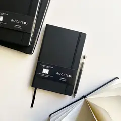 BOCETTOS - Bitácora Premium 250gr Negro 21 x 13cm