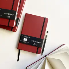 BOCETTOS - Bitácora Premium 250gr Rojo 21 x 13cm