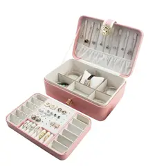 GENERICO - Caja De Joyero Con Almacenamiento De Aretes De 2 Niveles