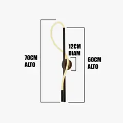 GENERICO - Aplique Lampara de Interior Black Led