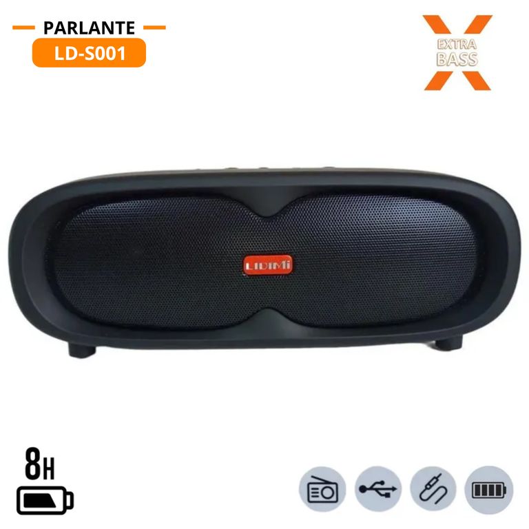 Parlante Portátil LD-S001 32W con USB Radio FM y BT - Negro