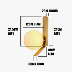 GENERICO - Aplique Lampara de Interior Gold Led