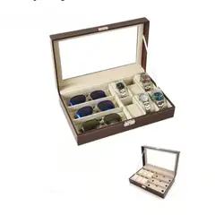 GENERICO - Organizador de Lujo para 6 Relojes y 3 Gafas