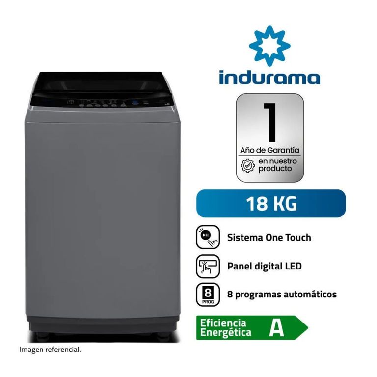 LAVADORA 18KG LRI-18DGR GRIS OSCURO