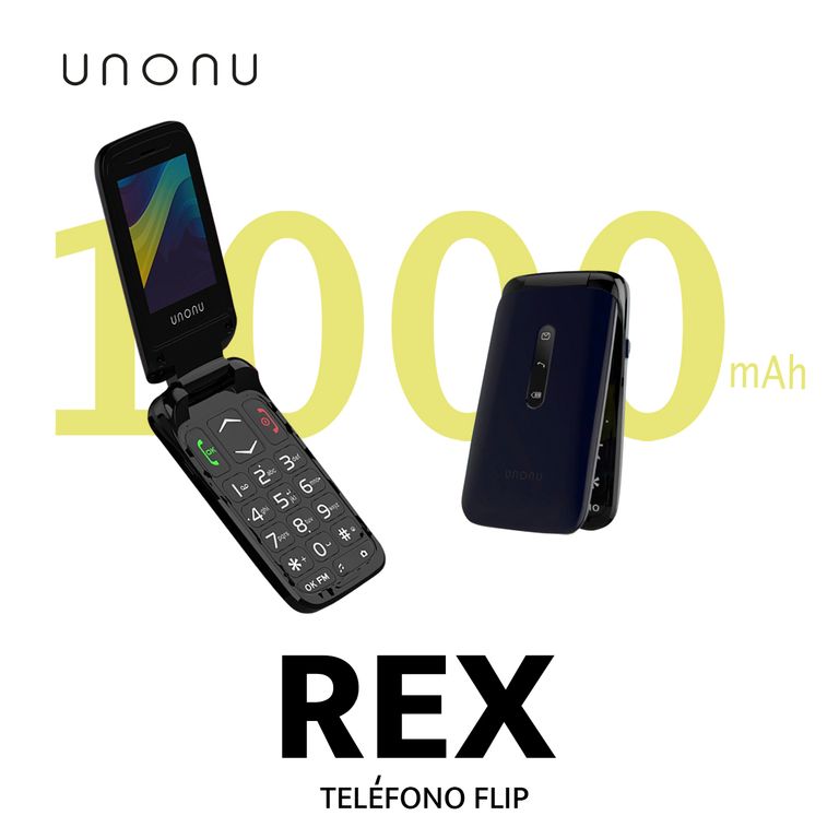 CELULAR REX TELÉFONO FLIP 4G COLOR AZUL