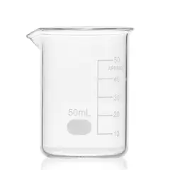 GENERICO - Vaso Precipitado Beaker de Vidrio de 50 ML