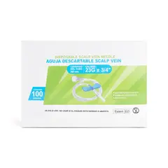 GENERICO - AGUJA SCALP VEIN ALITA MARIPOSA 23 G X 3/4" CAJA 100 UND