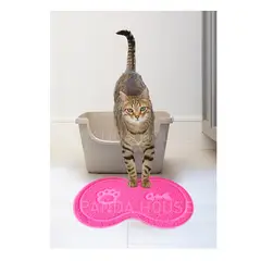 SM - TAPETE PARA MASCOTAS ROSADO 45X26CM