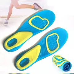 GENERICO - Plantilla Deportiva de Pie Para Caminar Amarillo y Azul