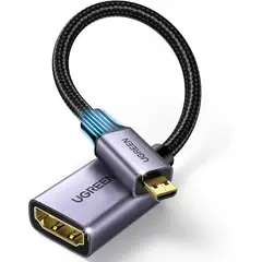 UGREEN - Adaptador 4K micro HDMI a HDMI Hembra Aluminio HD149 - 10553