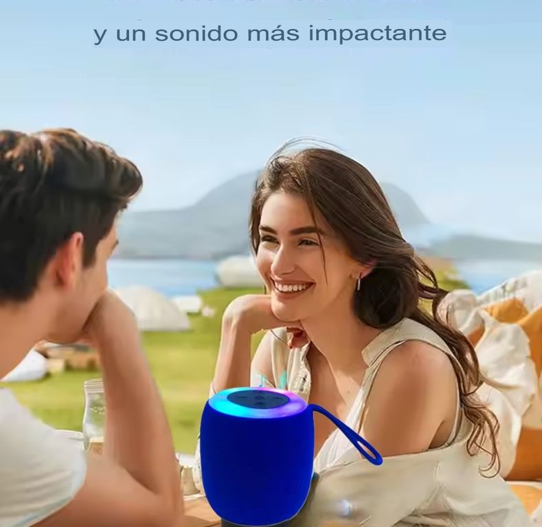 MINI PARLANTE FUNCIÓN ALEXA LUZ LED RGB BLUETOOTH PORTÁTIL 4 EN 1