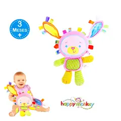 HAPPY BABY - Peluche Sensorial para Bebé con Sonajero y Sonido - CONEJITA