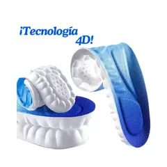 GENERICO - Plantilla Zapatilla Eva 4d Amortiguación CELESTE