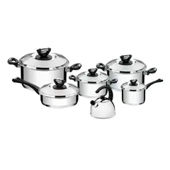 TRAMONTINA - Juego de olla 11 piezas Acero Inoxidable con tetera