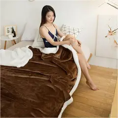 GENERICO - COLCHA DE PIEL DE ANGEL CON CARNERO PLAZA Y MEDIA