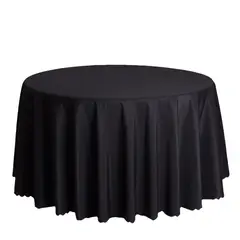 ANYHOGAR - Mantel para el hogar impermeable redondo de algodónnegro