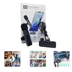 GENERICO - Micrófono Inalámbrico Solapero K9 Compatible con cable iPhone y Tipo C