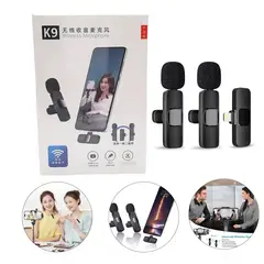 GENERICO - Micrófono Inalámbrico Solapero Doble Recargable Tipo Lightning K9