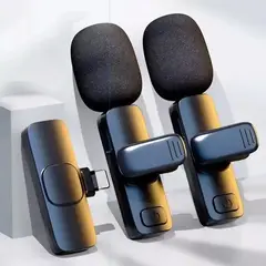 GENERICO - Micrófono Inalámbrico Solapero Doble Recargable Tipo C K9