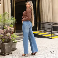 MUZANO JEANS - Wide Leg GUINDA Claro