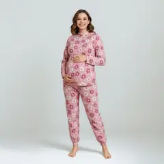 MOMMYLAND - PIJAMA MATERNAL Y LACTANCIA FLEECE