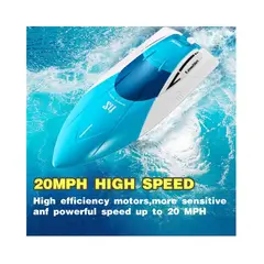 GENERICO - Bote RC de alta velocidad Leonidas 4DRC a control remoto (Versión 1 batería)