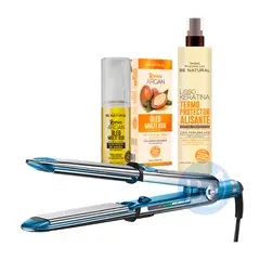 BABYLISS PRO - Pack Alisadora BabylissPRO BNT3100TPE con Protector Térmico y Óleo