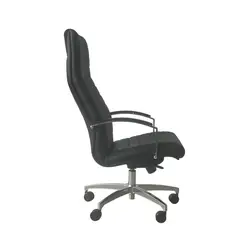 ZIYAZ - Silla De Ofician Lynx Cuero Negro Giratorio