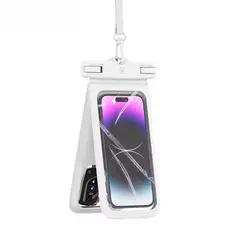 USAMS - Bolsa protectora celular Doble Waterproof 7" Blanco