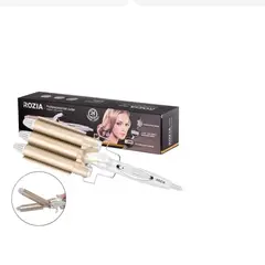 GENERICO - Rizador De Cabello Rozia HR722 Ceramica Ondulador 3 Tubos