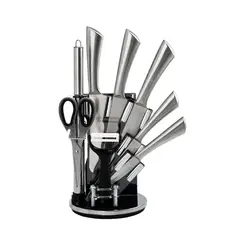 JK - Set de Cuchillos JKCJ Acero Inoxidable 9 Piezas Gris