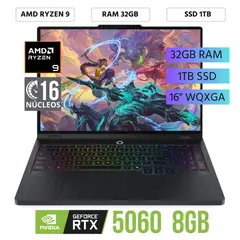 LENOVO - Laptop Legion Pro 5 16"WQXGA, AMD Ryzen 9 8945HX, Ram 32GB, SSD 1TB, RTX 5060 8GB, FreeDos
