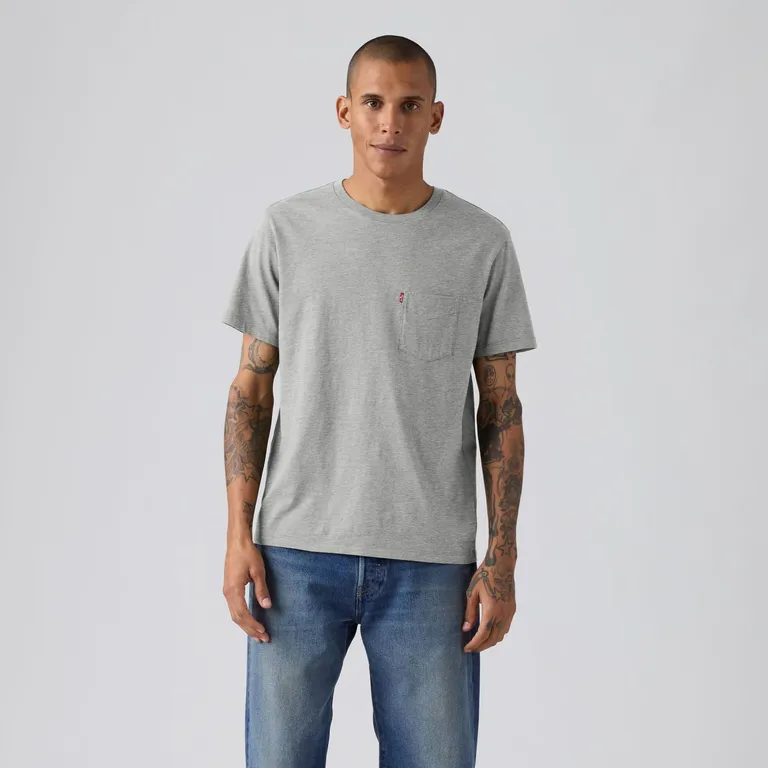 Polo Hombre Classic Pocket Tee Gris