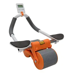 PREMIUM - Rueda Abdominal Abdominales Maquina Rebote Automátic Naranja