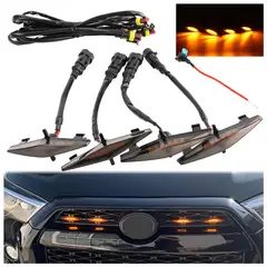 JET - Luz Led De Parilla Model 4X4 Mic Smoked Luz Ambar