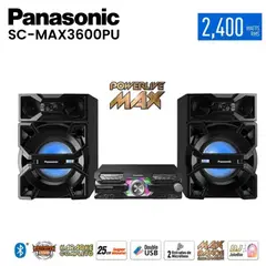 PANASONIC - Minicomponente SC-MAX3600PU 2400 Watts Bluetooth DJ - Negro