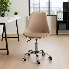GENERICO - SILLA EMA TULIP BEIGE GIRATORIA - GrupoKava