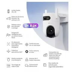 EZVIZ - CAMARA WIFI H9C 6MP 2K AUDIO BIDIRECCIONAL LENTE DUAL
