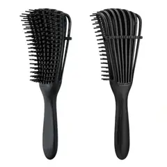 GENERICO - Peine Flexible Desenredante para Cabello Rizos Afro Color Aleatorio