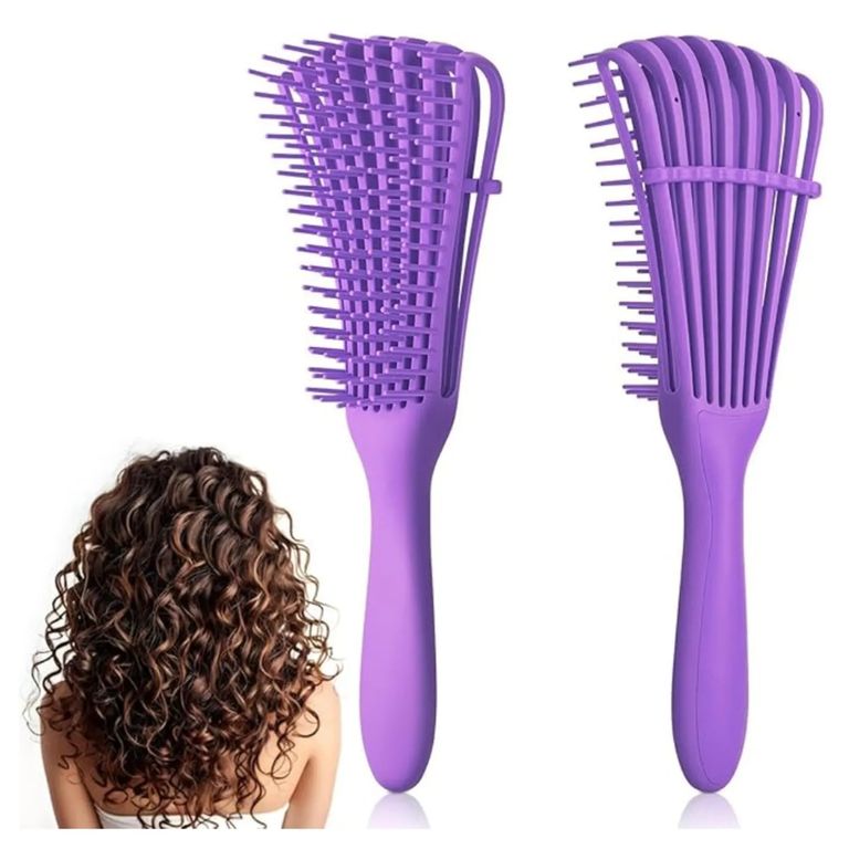 Peine Cepillo Flexible Desenredante para Cabello Rizos Afro Aleatorio