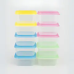 INSPIRA MARKET - Contenedor Frasco Mini con Tapa Multiusos 5 x 4 x 3 cm Set x10