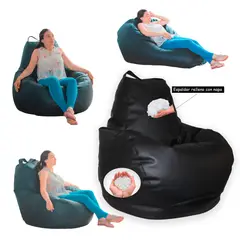 GENERICO - Puff jumbo mundo puff Peru negro