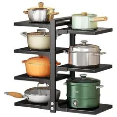 GENERICO - Estante Organizador de ollas y sartenes de 7 niveles Ajustable