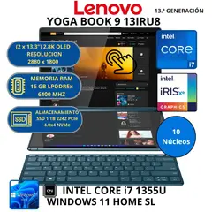 LENOVO - Laptop YOGA BOOK 9 13IRU8 INTEL CORE i7-RAM 16 GB SSD 1 TB (2 x 13.3") 2.8K OLED WINDOWS 11