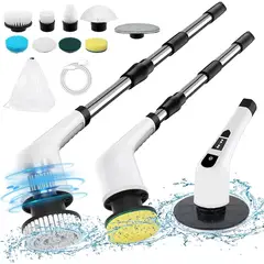 GENERICO - CEPILLO LIMPIADOR ELECTRICO DE LIMPIEZA GIRATORIO 9EN1 PRIME