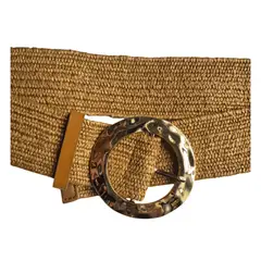 GENERICO - Cinturon Trenzado Estirable para Mujer 100cm Reyna Marron