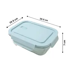 GENERICO - Pack2 Taper Practico con 2 Divisiones Util con Tapa Celeste