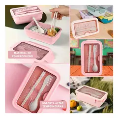 GENERICO - Pack4 Taper con Diviciones Rosado Y+Regalo Stickers