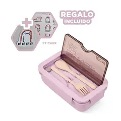 GENERICO - Taper 1100ml para el Colegio Morado Y+Regalo Stickers